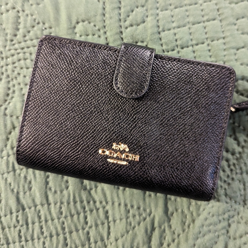 Coach pebbled-leather wallet